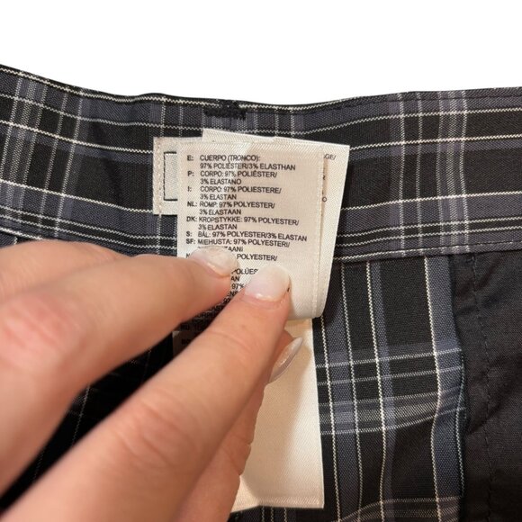 Adidas Shorts Men's MCC Plaid Novelty Golf Black /Precinct Flat Front NWT - Picture 6 of 7